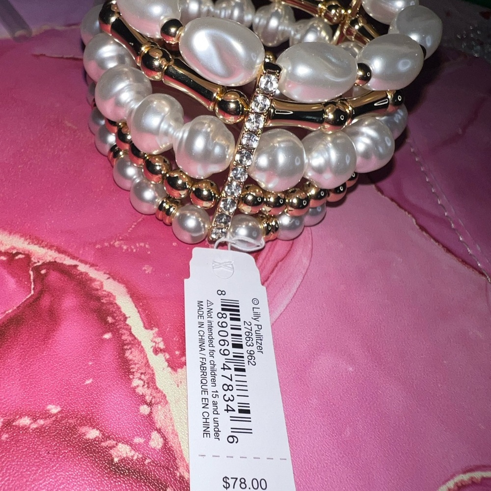 Lilly Pulitzer Pearl and Gold Bracelet